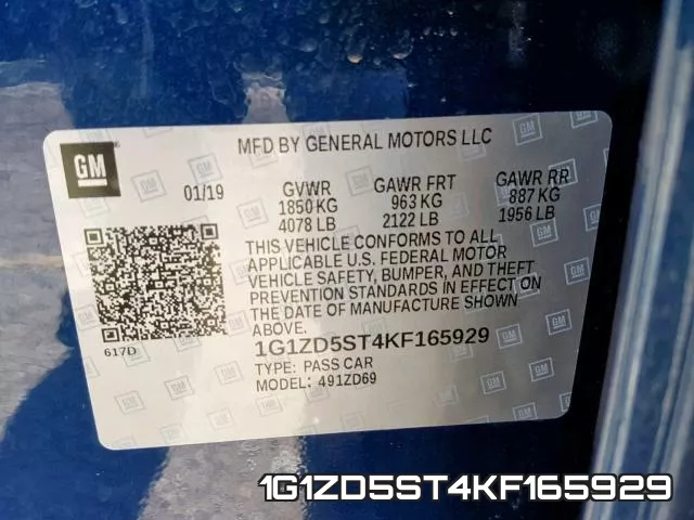 1G1ZD5ST4KF165929 фото 2