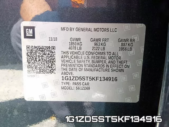 1G1ZD5ST5KF134916 фото 2