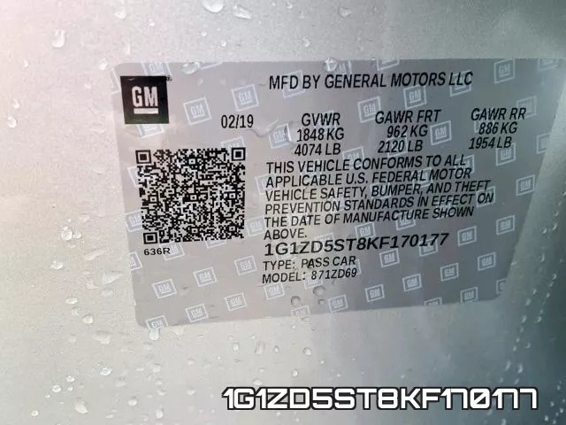 1G1ZD5ST8KF170177 фото 2