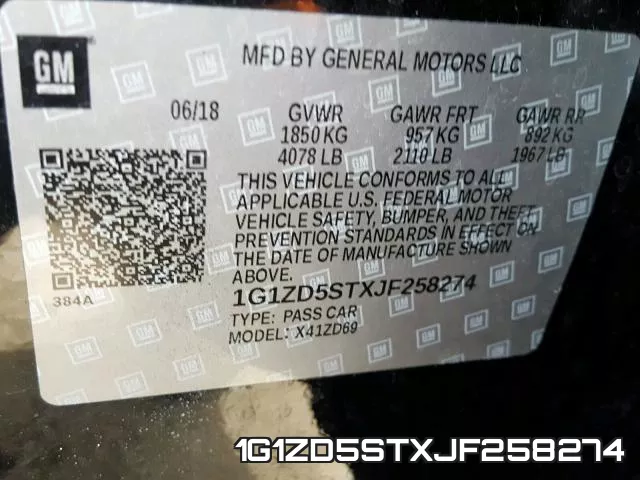 1G1ZD5STXJF258274 фото 2