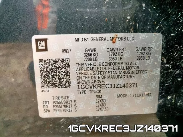 1GCVKREC3JZ140371 фото 2