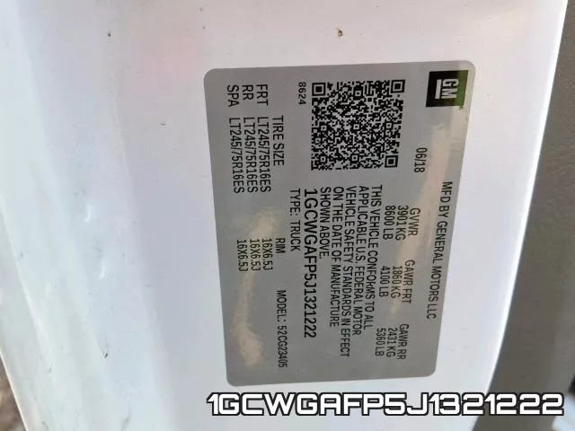 1GCWGAFP5J1321222 фото 2