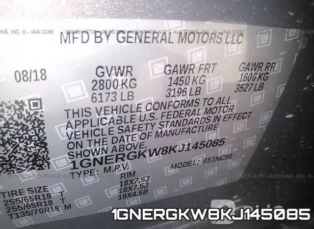 1GNERGKW8KJ145085 фото 10
