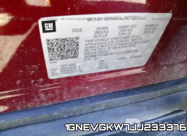 1GNEVGKW7JJ233376 фото 10
