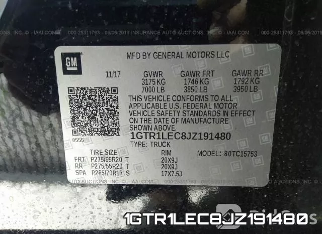 1GTR1LEC8JZ191480 фото 10