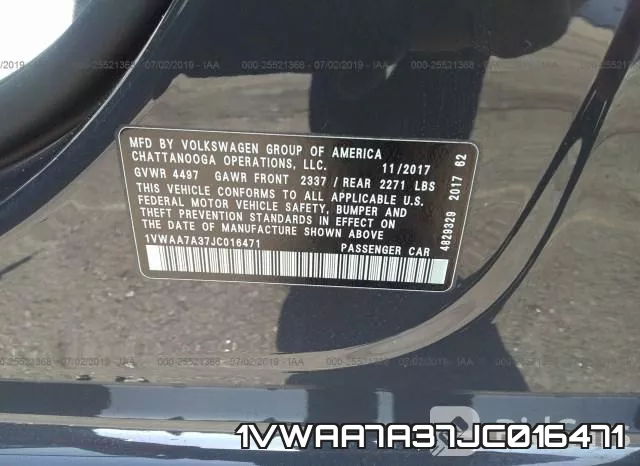 1VWAA7A37JC016471 фото 10