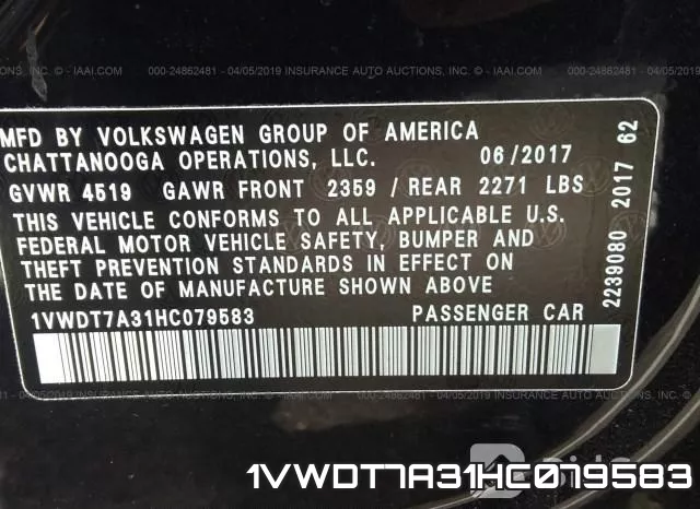 1VWDT7A31HC079583 фото 10