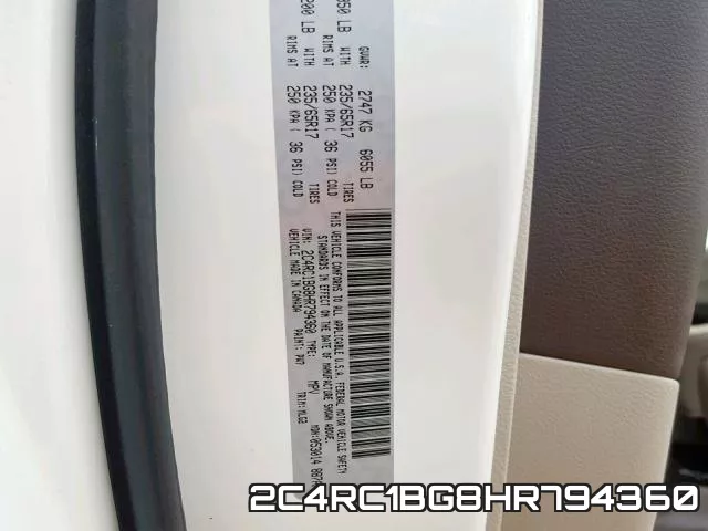 2C4RC1BG8HR794360 фото 2