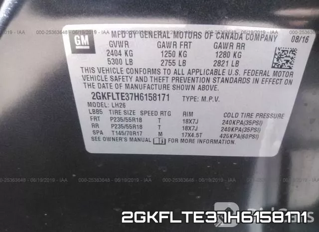 2GKFLTE37H6158171 фото 10