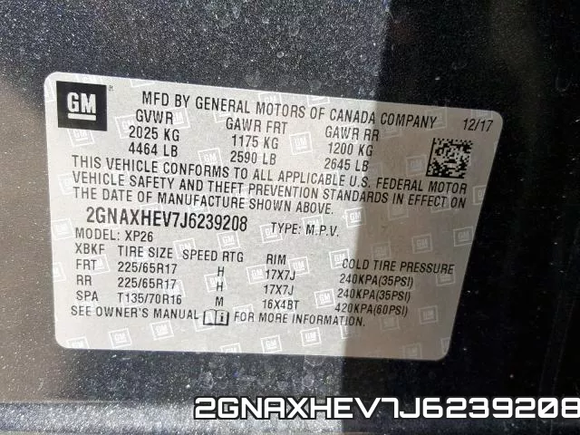 2GNAXHEV7J6239208 фото 2