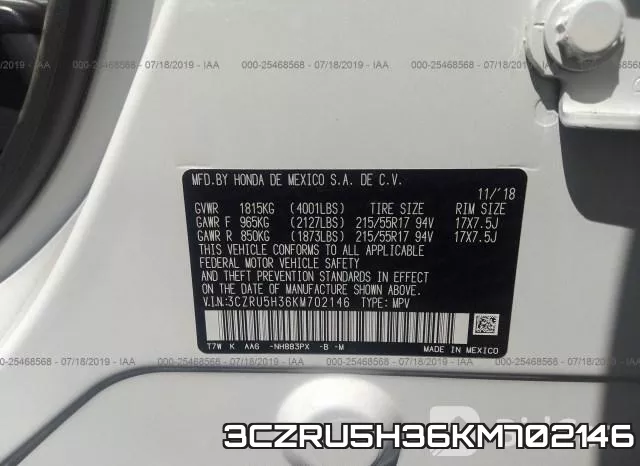 3CZRU5H36KM702146 фото 10