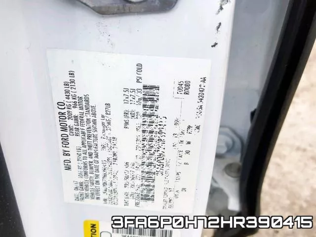 3FA6P0H72HR390415 фото 2