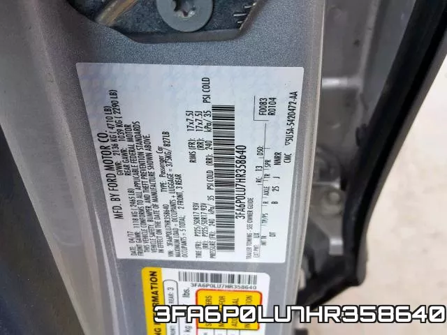3FA6P0LU7HR358640 фото 2