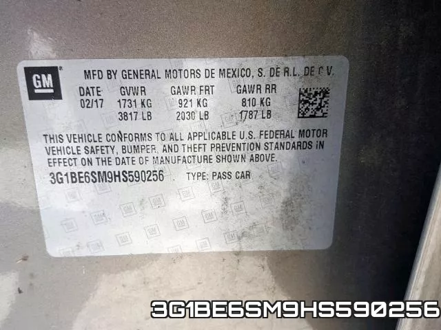 3G1BE6SM9HS590256 фото 2
