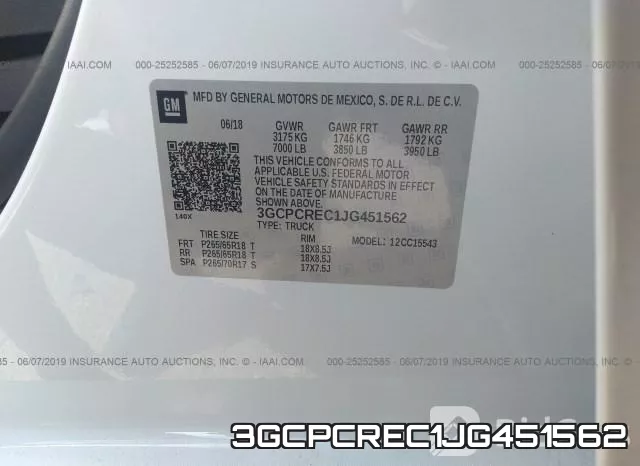 3GCPCREC1JG451562 фото 9