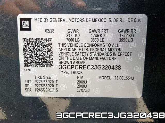 3GCPCREC3JG320438 фото 2