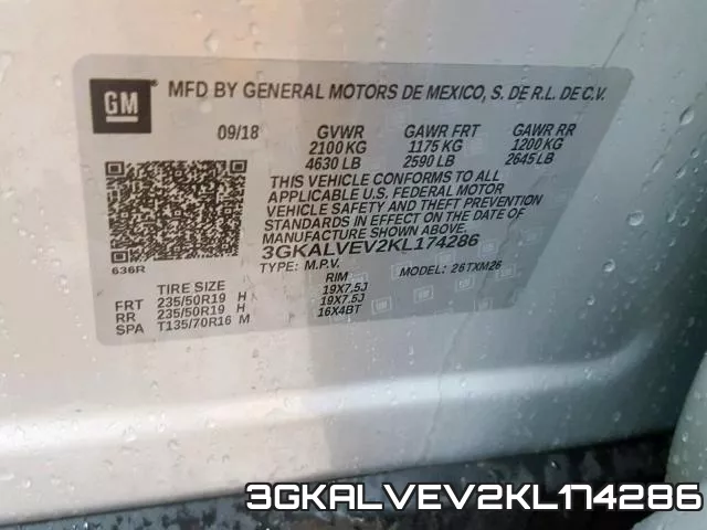 3GKALVEV2KL174286 фото 2