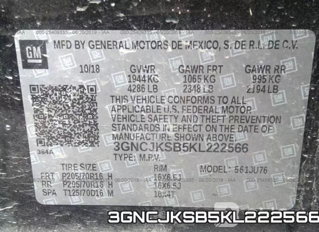 3GNCJKSB5KL222566 фото 10