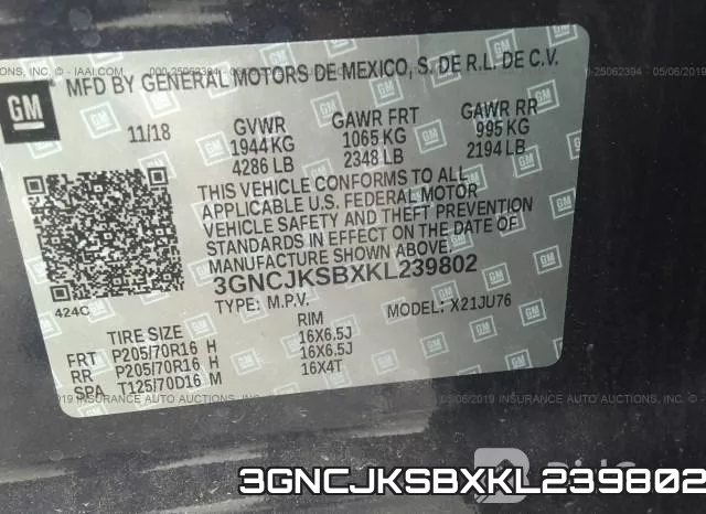 3GNCJKSBXKL239802 фото 10