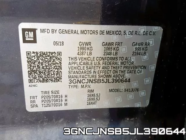 3GNCJNSB5JL390644 фото 2