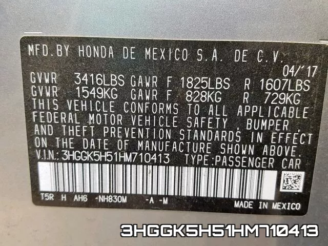 3HGGK5H51HM710413 фото 2