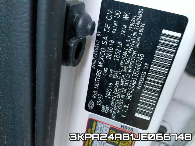 3KPA24AB1JE066748 фото 2