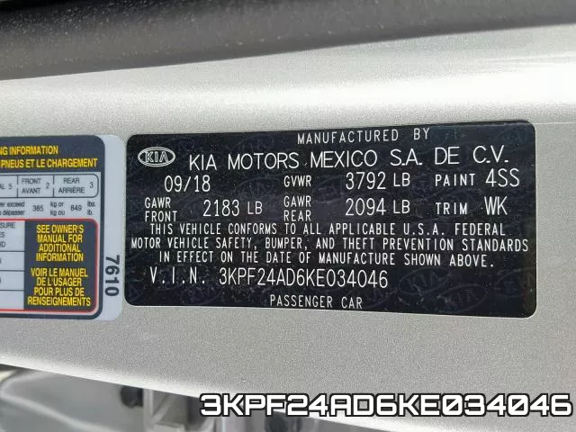 3KPF24AD6KE034046 фото 2