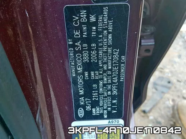 3KPFL4A70JE170842 фото 2