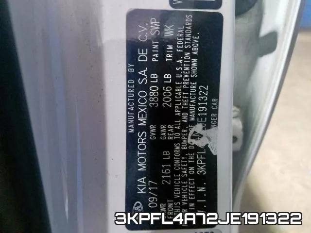 3KPFL4A72JE191322 фото 2