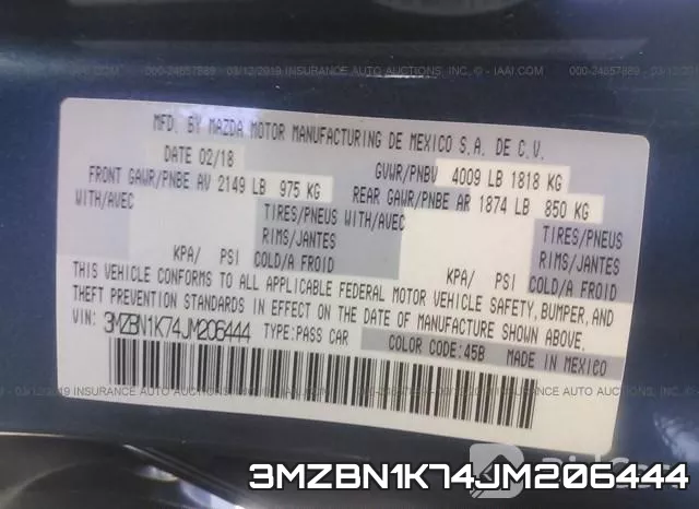 3MZBN1K74JM206444 фото 10