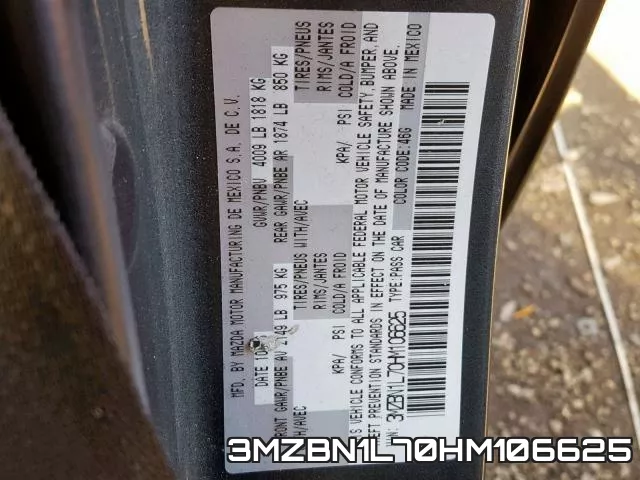 3MZBN1L70HM106625 фото 2