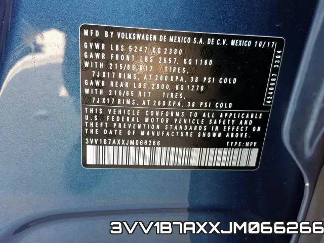3VV1B7AXXJM066266 фото 2