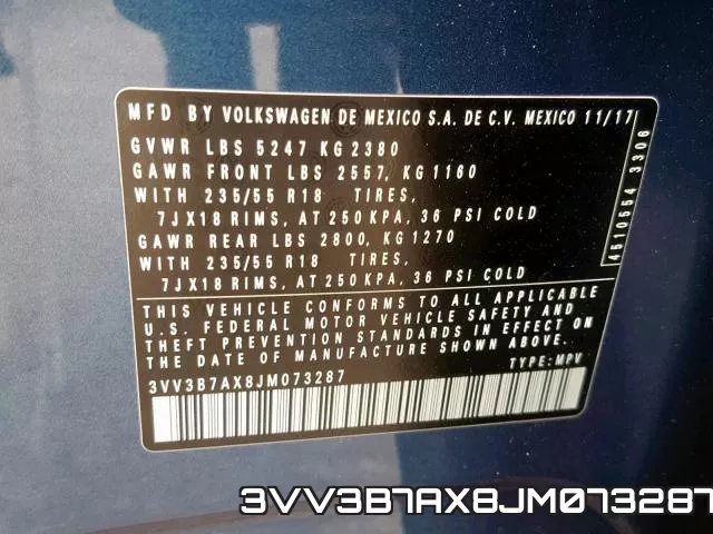 3VV3B7AX8JM073287 фото 2