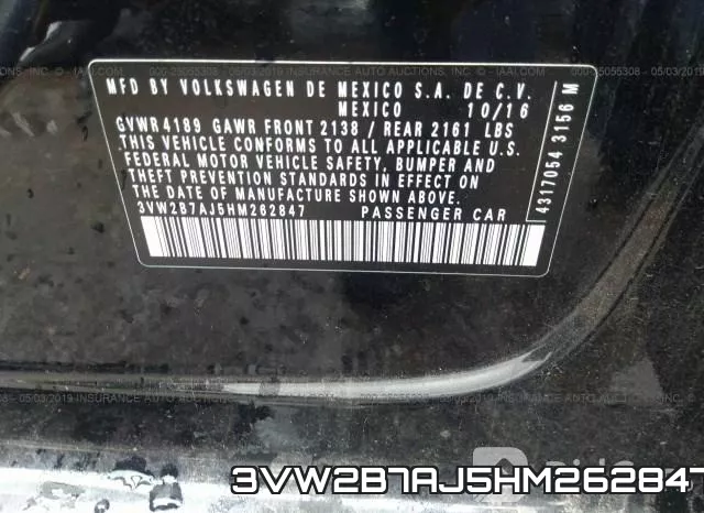 3VW2B7AJ5HM262847 фото 10