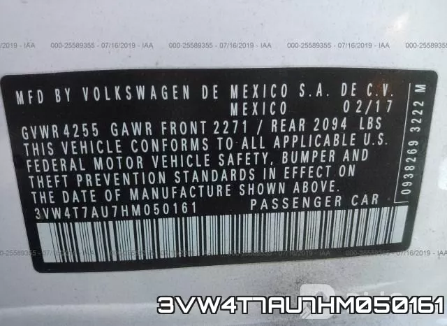 3VW4T7AU7HM050161 фото 10
