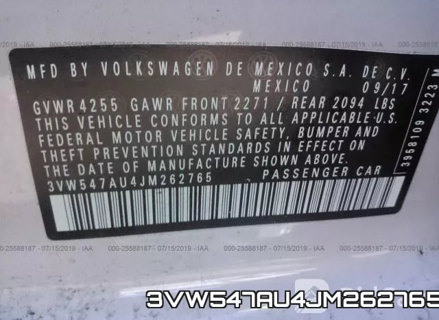 3VW547AU4JM262765 фото 10
