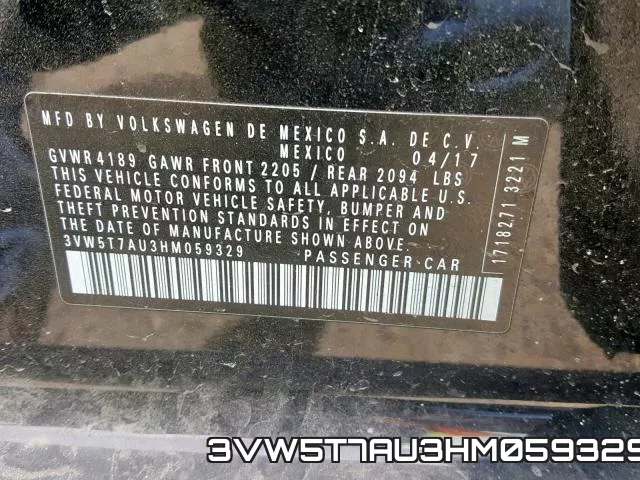 3VW5T7AU3HM059329 фото 2