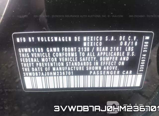 3VWDB7AJ0HM236701 фото 10