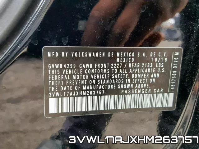 3VWL17AJXHM263757 фото 2