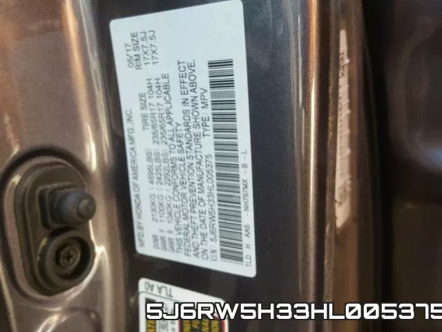 5J6RW5H33HL005375 фото 2