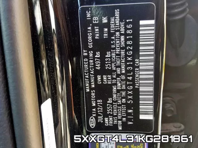 5XXGT4L31KG281861 фото 2