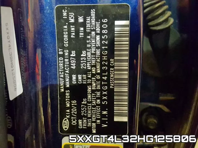 5XXGT4L32HG125806 фото 2