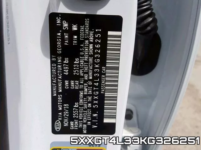 5XXGT4L33KG326251 фото 2