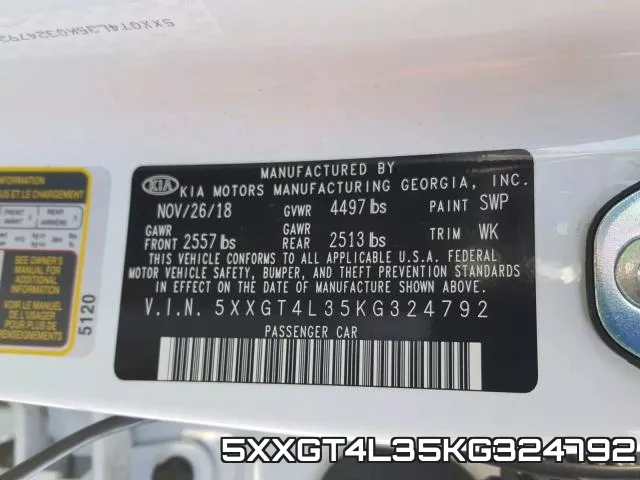 5XXGT4L35KG324792 фото 2
