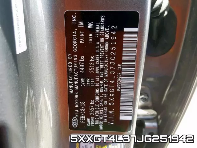 5XXGT4L37JG251942 фото 2