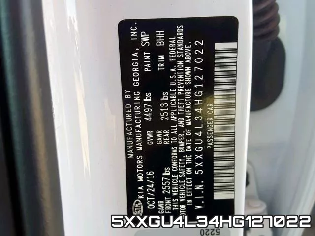 5XXGU4L34HG127022 фото 2