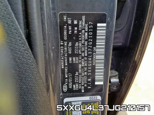 5XXGU4L37JG210157 фото 2