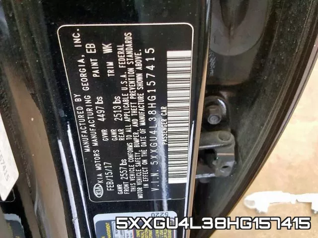 5XXGU4L38HG157415 фото 2