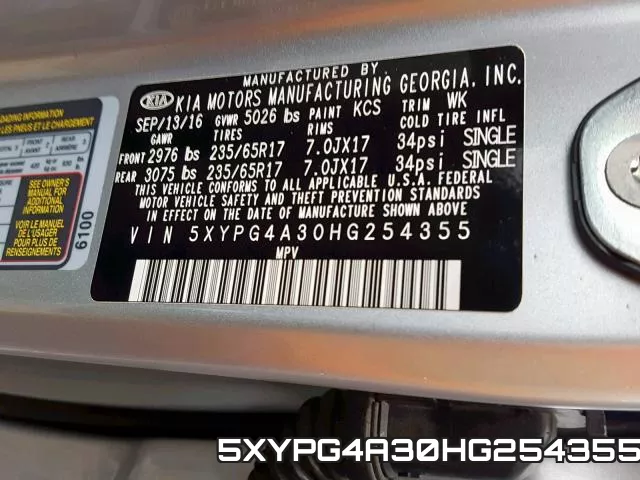 5XYPG4A30HG254355 фото 2
