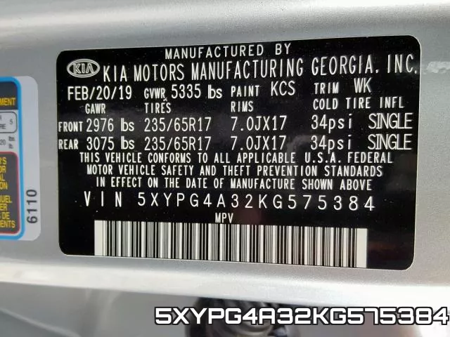 5XYPG4A32KG575384 фото 2